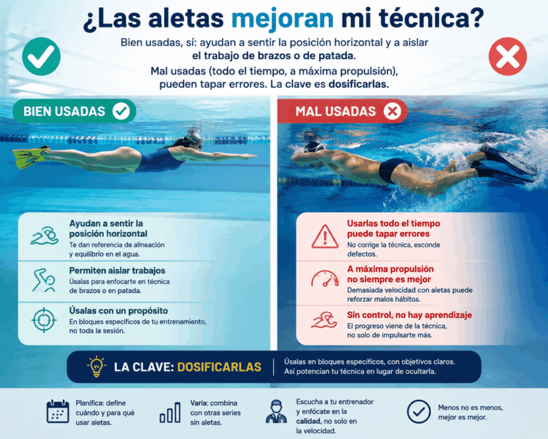 Planes de entrenamiento en el contexto del uso de aletas de natación